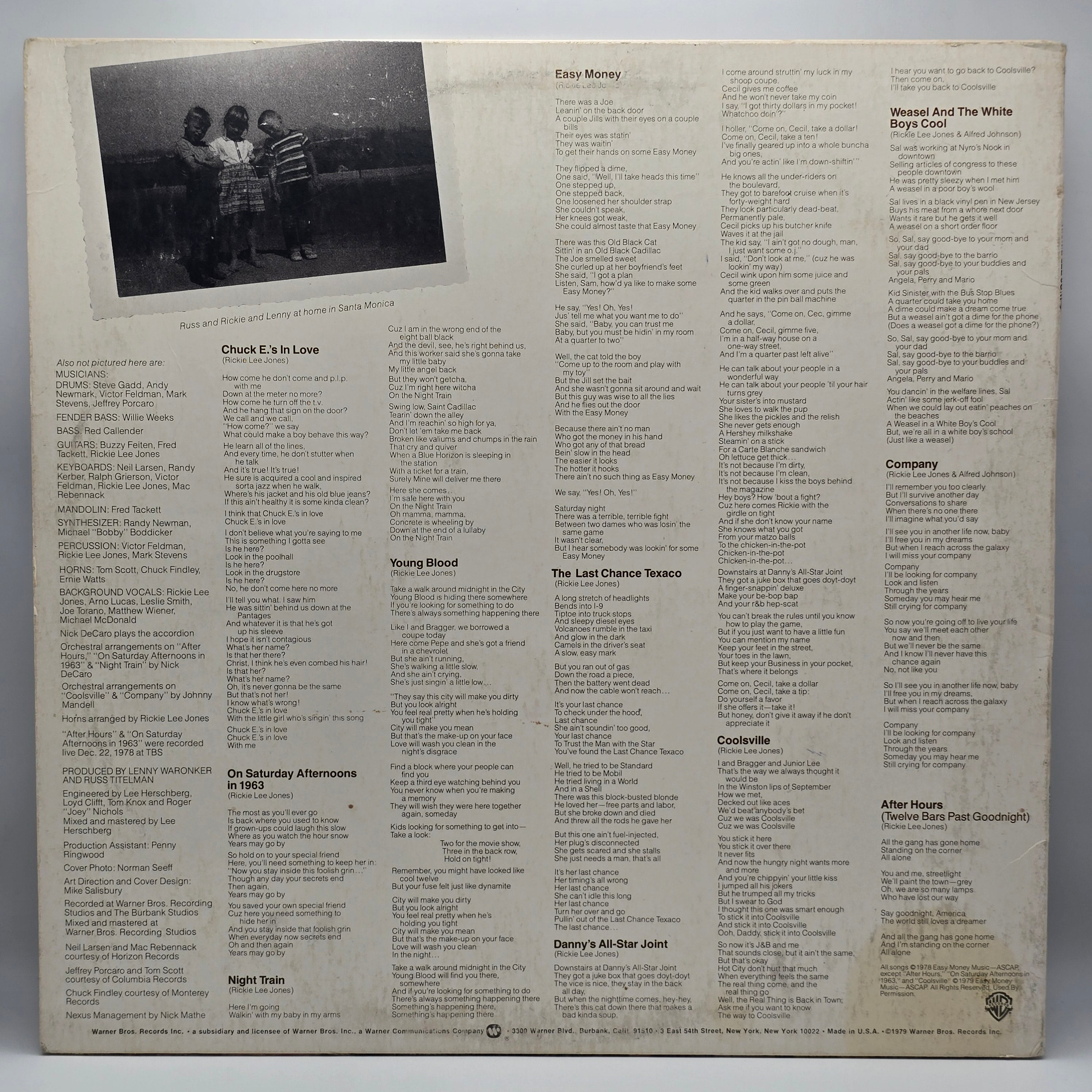 Rickie Lee Jones - Rickie Lee Jones (LP) (Very Good (VG))