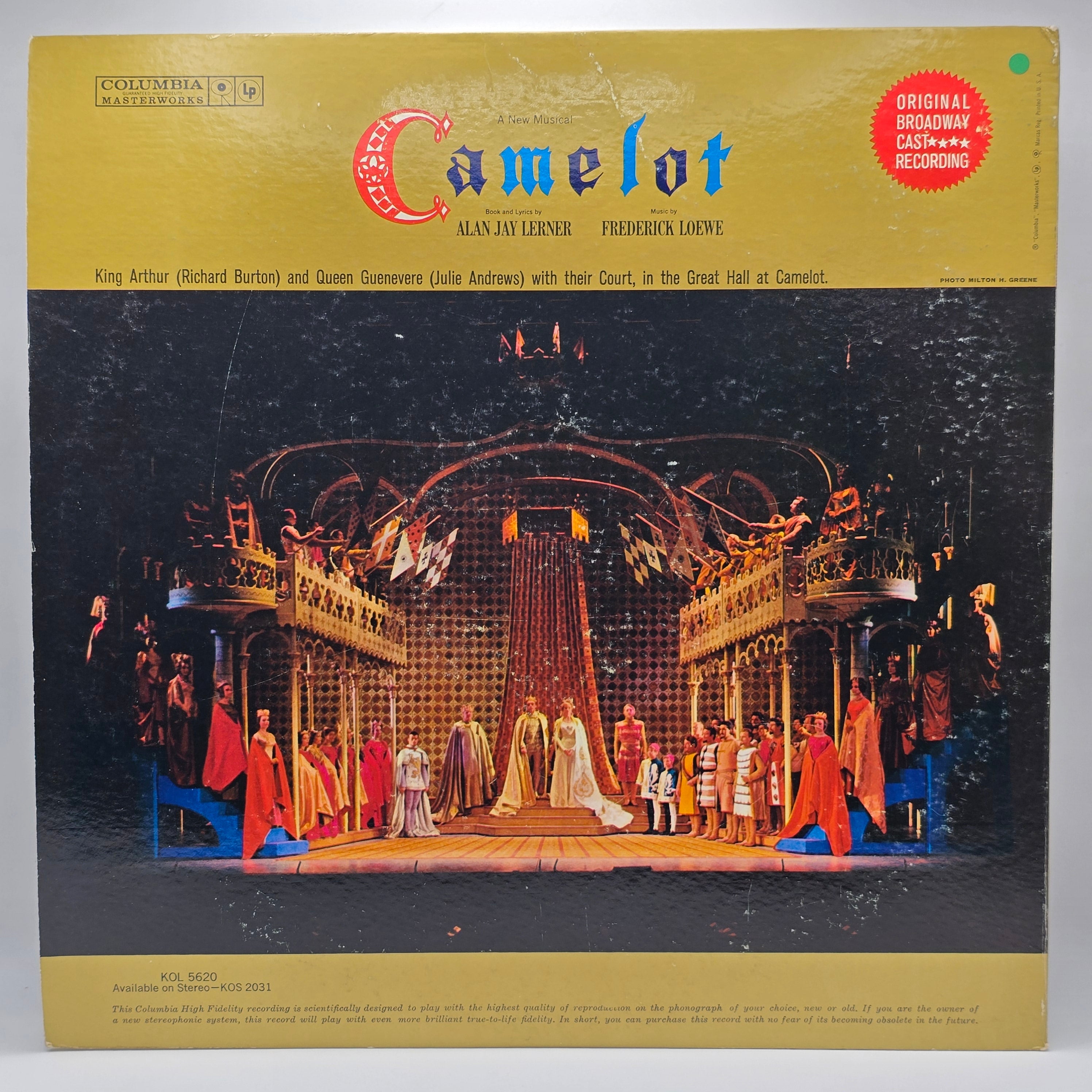 Alan Jay Lerner, Frederick Loewe / Julie Andrews, Richard Burton  - Camelot (Original Broadway Cast Recording) (LP) (Very Good (VG))