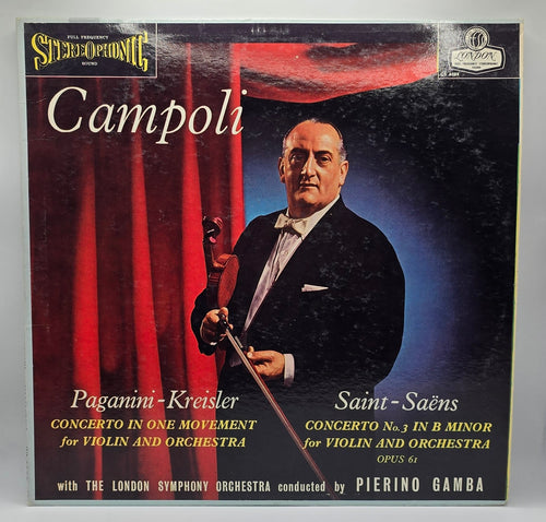 Alfredo Campoli, Niccolò Paganini - Fritz Kreisler / Camille Saint-Saëns, London Symphony Orchestra Conducted By Pierino Gamba - Concerto In One Movement For Violin And Orchestra / Concerto No. 3 In B Minor For Violin And Orchestra Opus 61 (LP) (Very Go