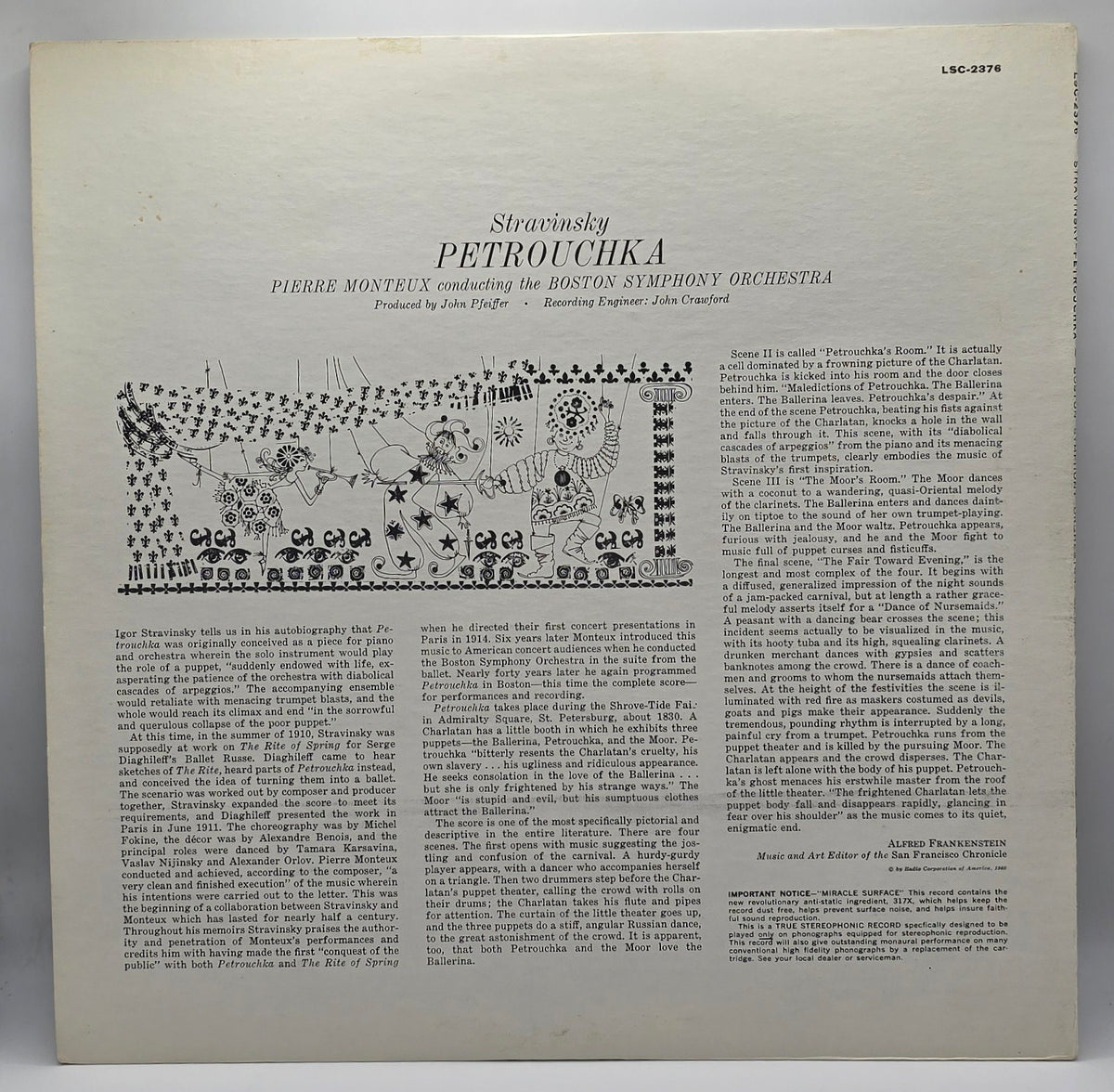 Stravinsky, Boston Symphony / Pierre Monteux - Petrouchka (LP)