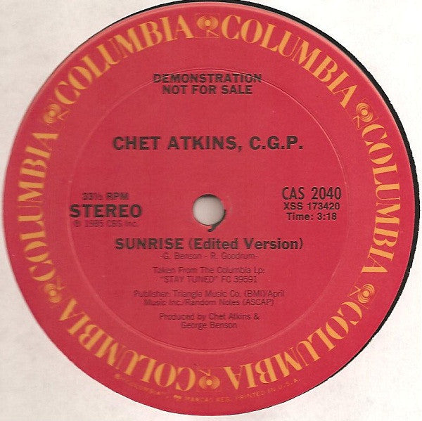 Chet Atkins : Sunrise (12", Single, Promo)