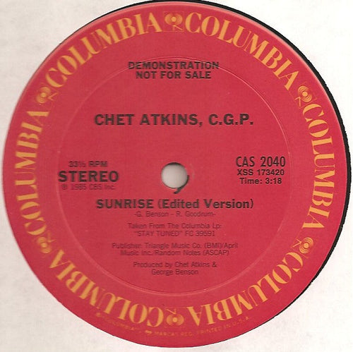 Chet Atkins : Sunrise (12", Single, Promo)