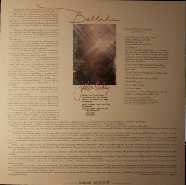 Jackson Berkey : Ballade (LP, Album)